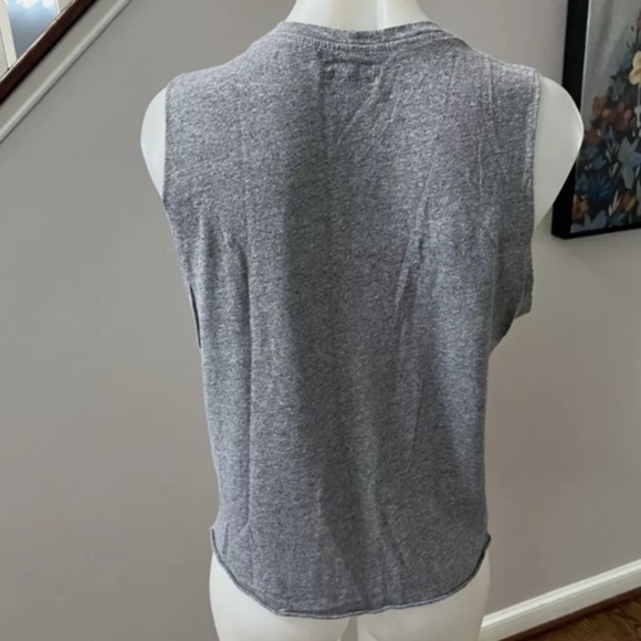 LAUREN MOSHI Coast to Coast Bike The Legend Graphic Muscle Tank Grey Size XS - Picture 2 of 5